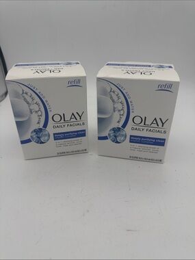 2 pkgs OLAY Daily Facials Refill refills 5 in 1 cleansing makeup removal toner